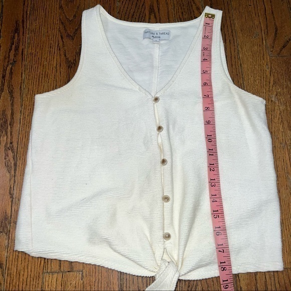 Madewell off white button down sleeveless size s - Picture 9 of 10